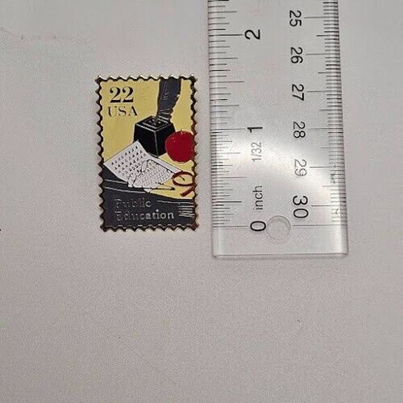 Public Education USA 22 Cent Commemorative Stamp Lapel Pin 1.5 in X 1 in - Picture 6 of 6